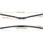 31.8 Bike Handlebar - 25mm, 55mm, 70mm, 90mm,120mm Riser Handlebar - 780mm Aluminium Alloy Mountain Bike Bicycle Handlebars (31.8-25mm Rise)