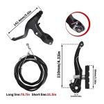 Gashwer Complete Bike Brakes Set, Universal Bike Front and Rear MTB Brake, Inner and Outer Callipers Cables Lever Kit with Multi-Tool Wrenches Black