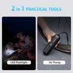 CYCPLUS Electric Air Compressor Portable Bicycle Pump Car Tire Inflator, Max 150 PSI, Auto Shut-Off Air Pump with Presta and Schrader Valves for All Bicycles Motorcycles and Cars