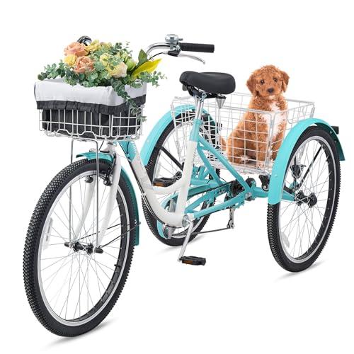 VIRIBUS 7-Speed Adult Tricycle with Baskets