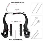 Gashwer Complete Bike Brakes Set, Universal Bike Front and Rear MTB Brake, Inner and Outer Callipers Cables Lever Kit with Multi-Tool Wrenches Black
