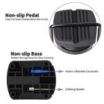 Bike Pump, Mini Bicycle Pump Portable Bike Floor Pump with Presta and Schrader Valves Aluminum Alloy Floor Bicycle Air Pump Compact Mini Bike Tire Pump, Extra Valve and Gas Needle for All Bike -Blue