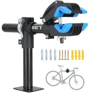 DASBET Bike Repair Storage Stand Wall Mount Bicycle Rack Workstand with Adjustable Clamp Bicycle Maintenance Rack for Road Mountain Bikes Clamp Bike Hanger for Garage or Home