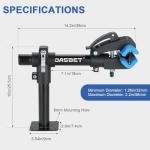 DASBET Bike Repair Storage Stand Wall Mount Bicycle Rack Workstand with Adjustable Clamp Bicycle Maintenance Rack for Road Mountain Bikes Clamp Bike Hanger for Garage or Home