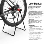 QWORK Bicycle Floor Stand 2 Pack – Foldable Steel Repair & Storage Rack for Road, MTB & Hybrid Bikes