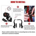 Gashwer Complete Bike Brakes Set, Universal Bike Front and Rear MTB Brake, Inner and Outer Callipers Cables Lever Kit with Multi-Tool Wrenches Black