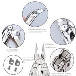 SQT2045 20-in-1 Multitool, Foldable & Self-Locking, Professional Tool for DIY, Home Repairs & Outdoor Camping, Must-Have Gifts for Men, Compact & Durable-