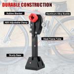 DASBET Wall Mounted Bicycle Repair Stand | Foldable Heavy Duty Maintenance Rack Workstand with Adjustable Bike Clamp for Variety of Bikes