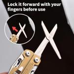 SQT2048 20-in-1 Multitool, Foldable & Self-Locking, Professional Tool for DIY, Home Repairs, Outdoor Camping – Must-Have Gifts for Men, Compact, Durable, All-in-One Tool for Every Task, Gold