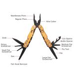 Gifts for Dad Husband Boyfriend Gifts for Him Unique Birthday Gifts for Men RoverTac 14 in 1 Multitool Pocket Knife Pliers Screwdrivers Saw Bottle Opener Perfect for Camping Survival Hiking Repairs