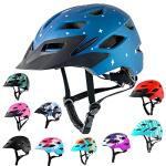 Kids Bike Helmet,Bavilk Kids Boys Girls Bike Helmets with LED Light Detachable Visor Children Youth Teen Multi-Sport for Skating Cycling Scooter Skateboard Adjustable & Lightweight 19.7"-22.4"