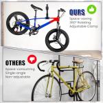 NYXOVA Wall Mount Bike Repair Stand, Adjustable Bicycle Work Stand with Clamp for Road & Mountain Bikes, Space-Saving Maintenance Rack for Home Use