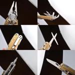 SQT2048 20-in-1 Multitool, Foldable & Self-Locking, Professional Tool for DIY, Home Repairs, Outdoor Camping – Must-Have Gifts for Men, Compact, Durable, All-in-One Tool for Every Task, Gold