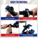 NYXOVA Wall Mount Bike Repair Stand, Adjustable Bicycle Work Stand with Clamp for Road & Mountain Bikes, Space-Saving Maintenance Rack for Home Use