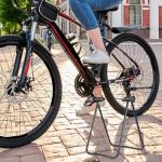 Cocoarm Repair Stand Floor Type Parking Rack Stand Floor Parking Rack Adjustable Height, Foldable Mechanic Repair Rack Stand for Storage