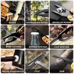 Gifts for Dad Husband Boyfriend Gifts for Him Unique Birthday Gifts for Men RoverTac 14 in 1 Multitool Pocket Knife Pliers Screwdrivers Saw Bottle Opener Perfect for Camping Survival Hiking Repairs