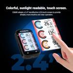 COOSPO Color Touchscreen GPS Bike Computer CS600, Wireless IPX7 Waterproof Cycling GPS Speedometer with Bluetooth/ANT+, Backlight Route Navigation, Support Bike Radar & 36H Battery Life