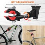 Sportneer Bike Repair Stand: 360 Rotatable Wall Mounted Removable Bike Clamp - Adjustable Home Bicycle Maintenance Stand with 2 Mounting Plates for Diameter of 1-1.6’’ Bicycle