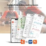 COOSPO Color Touchscreen GPS Bike Computer CS600, Wireless IPX7 Waterproof Cycling GPS Speedometer with Bluetooth/ANT+, Backlight Route Navigation, Support Bike Radar & 36H Battery Life