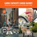 VEVOR 7-Speed Adult Tricycle with Basket