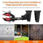 Sportneer Bike Repair Stand: 360 Rotatable Wall Mounted Removable Bike Clamp - Adjustable Home Bicycle Maintenance Stand with 2 Mounting Plates for Diameter of 1-1.6’’ Bicycle