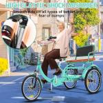 MOOITZ 20-Inch Adult Tricycle with Baskets