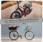 SAMRELAX Bike Basket Rear, Large Bicycle Basket with Cargo Net, Liner and Waterproof Cover for Electirc Bike, Ebike and Bikes, Large Capacity Wire Bakset