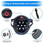 MammyGol Boys Bike Helmet Kids Skateboard Helmets Adjustable Multi-Sport Protective Gear Set Lightweight Helmet Girls Toddler for Skate Scooter Ages 4-8 (Blue)