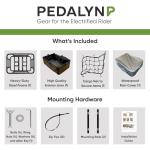 Pedalyn Rear Cargo Rack for E-Bikes – Universal Bicycle Rack with Cargo Net, Rain Cover, and Tool-Free Mounting