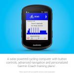 Garmin Edge 540 Solar, Solar-Charging GPS Cycling Computer with Button Controls, Targeted Adaptive Coaching, Advanced Navigation and More