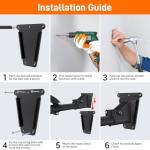 Sportneer Bike Repair Stand: 360 Rotatable Wall Mounted Removable Bike Clamp - Adjustable Home Bicycle Maintenance Stand with 2 Mounting Plates for Diameter of 1-1.6’’ Bicycle