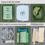 Pedalyn Rear Cargo Rack for E-Bikes – Universal Bicycle Rack with Cargo Net, Rain Cover, and Tool-Free Mounting