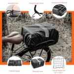 YEEGO DIRECT Bike Basket Rear,Foldable Bike Cargo Basket, Plastic Collapsible Basket for Bicycle, Rear Bike Baskets Storage Bike Milk Crate Rear Rack,Waterproof Cover for Outings,Pets E-Bike