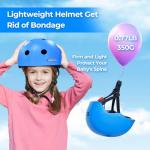 MammyGol Boys Bike Helmet Kids Skateboard Helmets Adjustable Multi-Sport Protective Gear Set Lightweight Helmet Girls Toddler for Skate Scooter Ages 4-8 (Blue)