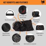 lamaki Bike Travel Bag XXL for Road & Gravel, MTB 26-29 inch - Only Remove the Front Wheel - Premium Metal Zippers, Heavy Duty Nylon 1680D - Bike Transport Bag - Ideal for Bikepacking