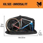 lamaki Bike Travel Bag XXL for Road & Gravel, MTB 26-29 inch - Only Remove the Front Wheel - Premium Metal Zippers, Heavy Duty Nylon 1680D - Bike Transport Bag - Ideal for Bikepacking