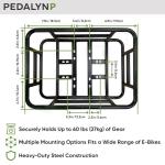 Pedalyn Rear Cargo Rack for E-Bikes – Universal Bicycle Rack with Cargo Net, Rain Cover, and Tool-Free Mounting