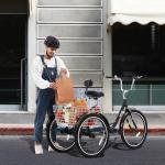 VEVOR 7-Speed Adult Tricycle with Basket