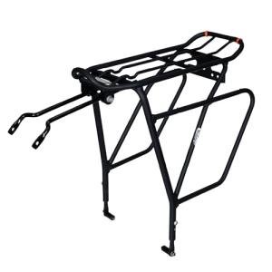 Ibera Bike Rack - Bicycle Touring Carrier Plus+ for Disc Brake Mount, Frame-Mounted for Heavier Top & Side Loads, Height Adjustable for 26"-29" Frames