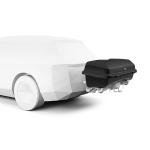 Thule Santu Hitch Cargo Box - Compatible Epos Bike Rack - 9 cu ft Internal Volume - 99lb Weight Capacity - Integrated Secure Lock System - Built-in Wheels for Easy Transport and Storage