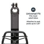 Schwinn Deluxe Alloy Rear Bike Rack, 20 lbs Capacity, Lightweight, Compact and Durable Construction, Fits Most Adult Bicycles, Cargo Options for Backpack, Gear & More, Bicycle Rack for Back of Bike