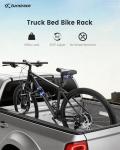 Turnirace Upgraded Truck Bed Bike Rack for Pickups, Heavy-Duty Bicycle Car Racks with 360° Multi-Angle Adjustment, Universal Fit Pickup Bed Bike Mount with Anti-Collision Rubber Pads