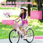 Zacro Kids Bike Basket, Upgraded Bicycle Baskets for Boys and Girls, Toddler Bike Basket with Bike Bell, Bike Streamers Decoration Accessories Set, Children's Bike Basket Fit for Kids Bike Scooter