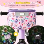 BECOSEFU Kids Bike Basket,Bicycle Basket Front,Waterproof Fabric Handlebar Bag with Shoulder Strap, Fit Most Toddlers Bike or Scooter, Bike Accessories for Boys, Girls.