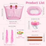 Zacro Kids Bike Basket, Upgraded Bicycle Baskets for Boys and Girls, Toddler Bike Basket with Bike Bell, Bike Streamers Decoration Accessories Set, Children's Bike Basket Fit for Kids Bike Scooter