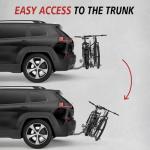 CRINDAR 2-Bike Rack Hitch for Car, 160 Lbs Hitch Mount Platform Style Bicycle Carrier, Smart Tilting & Easy Fold for Car SUV Truck RV with 2”Receiver, Bike Rack Fits Up to 5-Inch Fat Tire E-Bikes