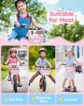 Fitense Kids Bike Basket, Bicycle Basket Front Handlebar, Waterproof Cute Fabric Children's Bike Basket, Kids Bike Accessories Fit Most Boys, Girls, Toddlers Bike or Scooter, Easy to Install