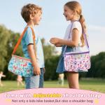 BECOSEFU Kids Bike Basket,Bicycle Basket Front,Waterproof Fabric Handlebar Bag with Shoulder Strap, Fit Most Toddlers Bike or Scooter, Bike Accessories for Boys, Girls.