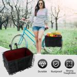 Bike Basket, Foldable Bicycle Basket with Removable Liner Bag, Large Quick Release Design Meta Bike Basket Front for Carrying Dogs, Pets, Fruit, Groceries, Ebike Bicycle Accessories