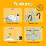 Retrospec Apollo Front Bike Basket With Detachable Steel Mesh Design - Removable Bicycle Basket With Built-in Handle for Shopping & Storage - 9.5in X 7.5in X 14in